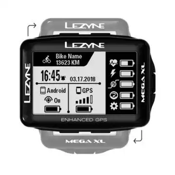 LEZYNE Ordinateur de vélo GPS Mega XL, autonomie 48 heures, rechargeable par USB, ANT+ et Bluetooth Smart, système GPS de cyclisme