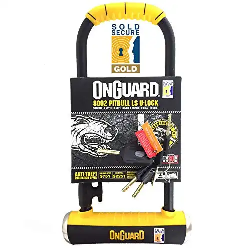 OnGuard Pitbull LS 8002 Long Shackle Bike U-Lock (Sold Secure Gold) par On-Guard