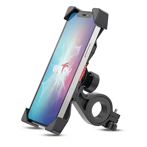 Grefay Support Téléphone Vélo Support Smartphone de Moto, Universel Porte Vélo du Guidon avec 360° Rotation pour 3,5 à 6,5 Pouces GPS pour Smartphones Autres Appareils
