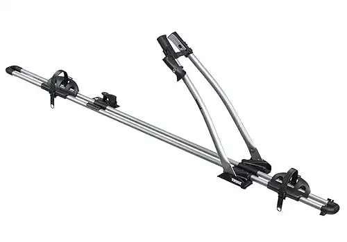 Thule FreeRide, Porte-vélos de toit entrée de gamme fonctionnel et facile à utiliser pour transporter vos vélos en position verticale.