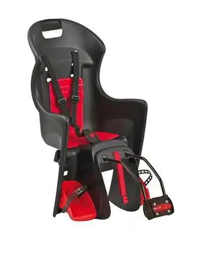 Durca Boodie Porte Fixation Cadre Bébé Unisexe, Noir/Rouge, Poids de l'enfant : de 9 à 22 kg Maximum